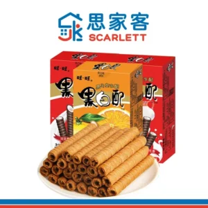 Wang Wang Crunchy Wafer Roll 旺旺黑白配 60g